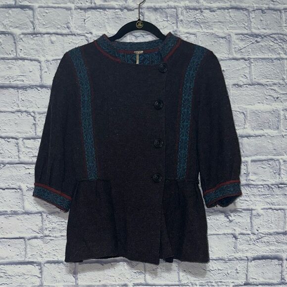 Touch of fairisle wool jacket free people - Picture 9 of 12